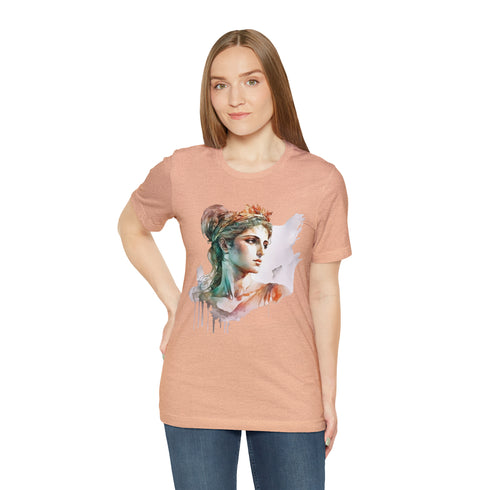 Greecian Goddess in Watercolor - Short Sleeve Tee